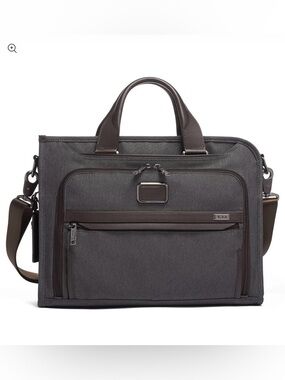 Tumi ALPHA Slim Deluxe Briefcase in Anthracite